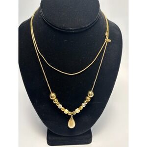 Sarah‎ Coventry Necklace Gold Tone with Sliding Beads 48 in Extra Long